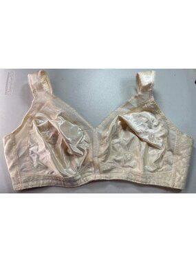 Playtex 18 Hour Size 48C Beige Satin & Lace Bra Style 4693 natural beige